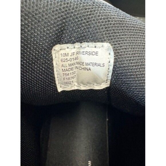 JF Riverside Black Lace-Up Ankle Boots 10M Mens Durable Leather Look - Picture 5 of 6